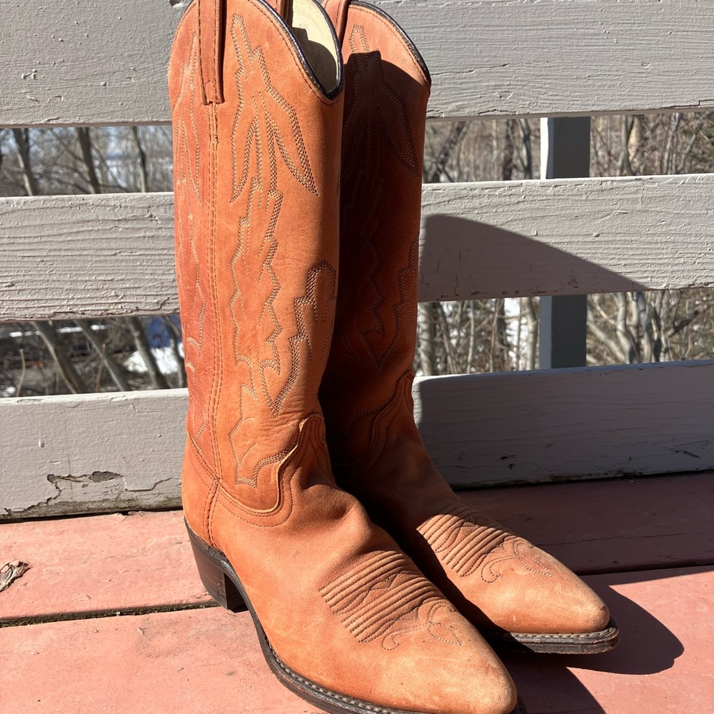 Vintage Dan Post Marlboro Women’s Size 7.5 Cowboy Boots P2551 Made in USA